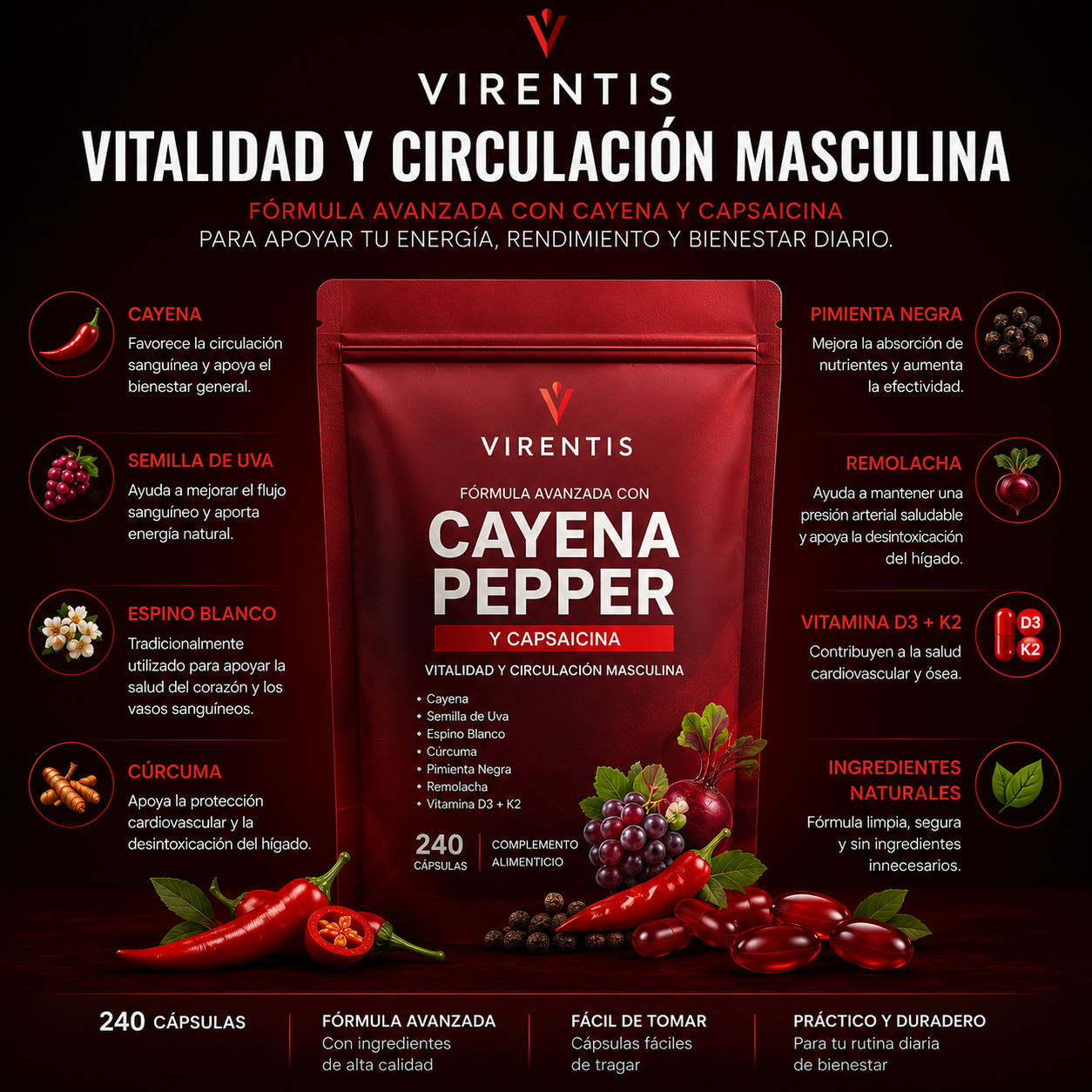 VIRENTIS™ | Vitalidad Masculina y Circulación Natural